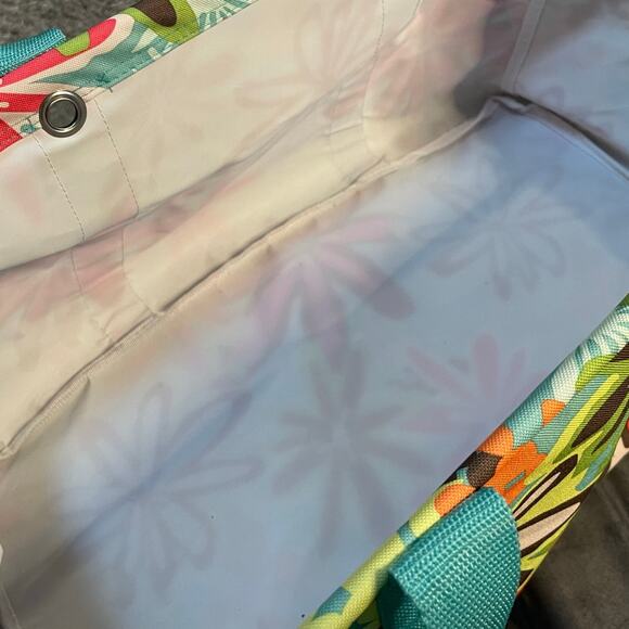 Thirty One Deluxe Utility Tote Daisy Craze Organizer Car Trunk Floral Collapse - Picture 9 of 11